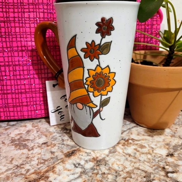 Other - Glass Holiday Gnome To-Go Tumbler Mug
